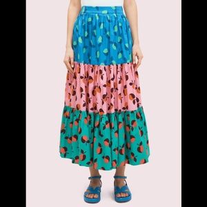 Kate Spade Colorblock Apple Maxi Skirt